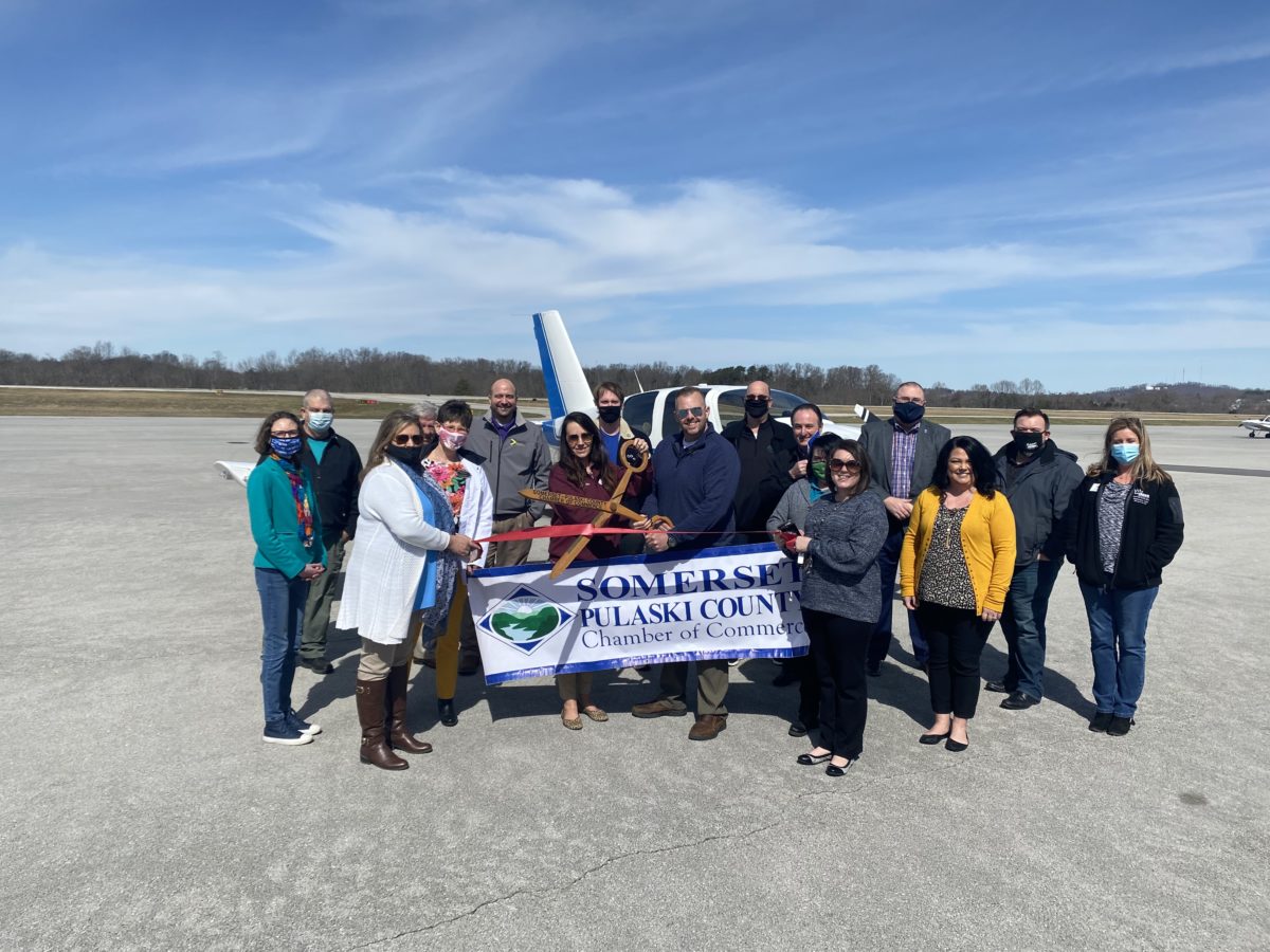 Ribbon Cutting Dicey Aviation SomersetPulaski Chamber of Commerce