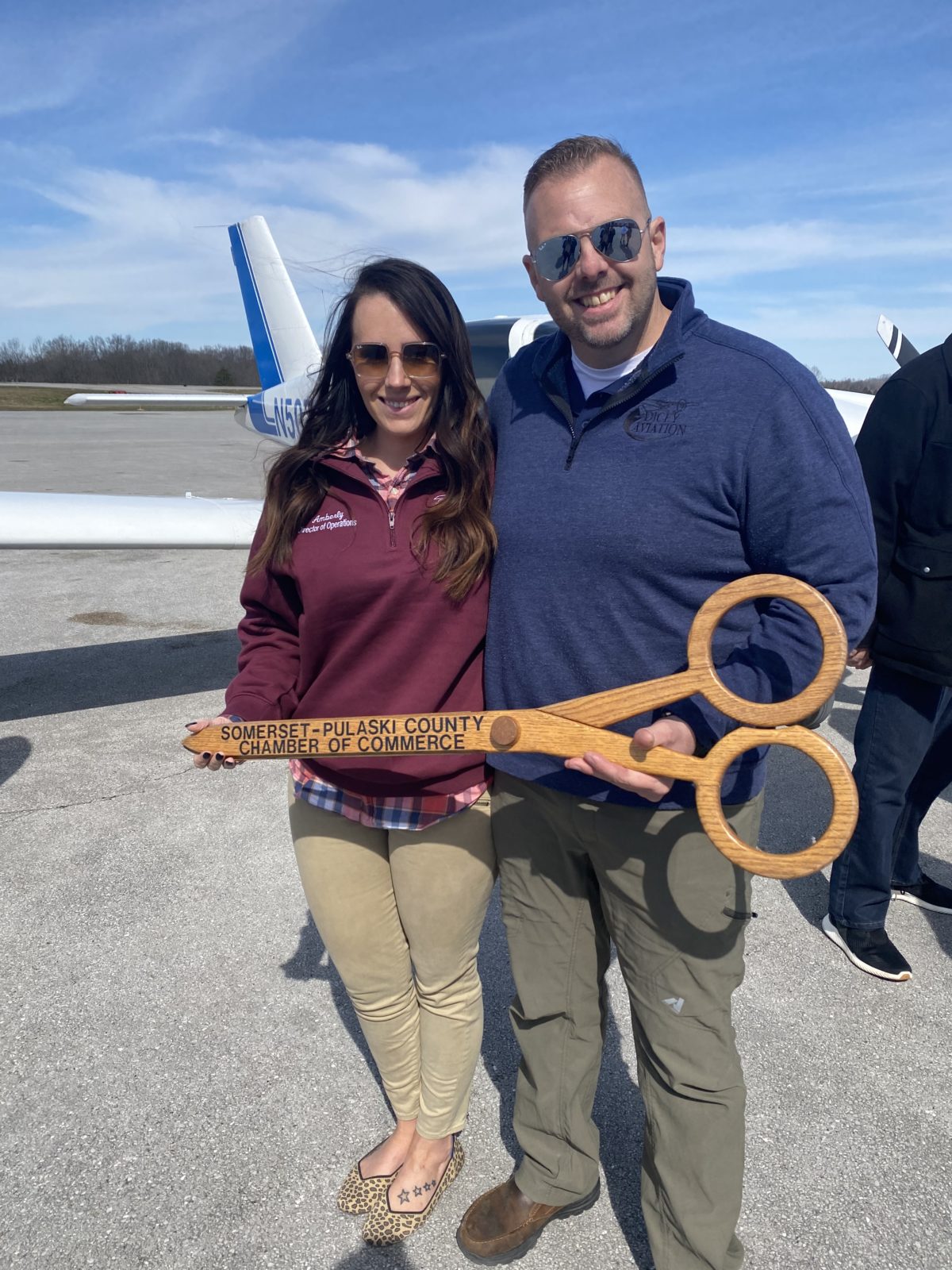 Ribbon Cutting Dicey Aviation SomersetPulaski Chamber of Commerce