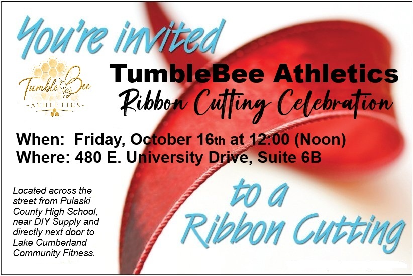 TumbleBee Athletics_Save the Date_Ribbon Cutting Image